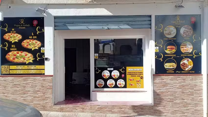 3R Pizzas, kebab, patatas assadas,